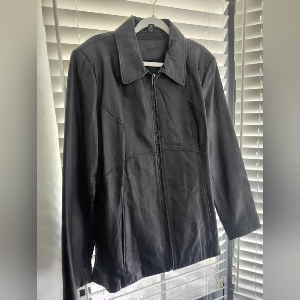 Leather Jacqueline Ferrar Black Leather Jacket